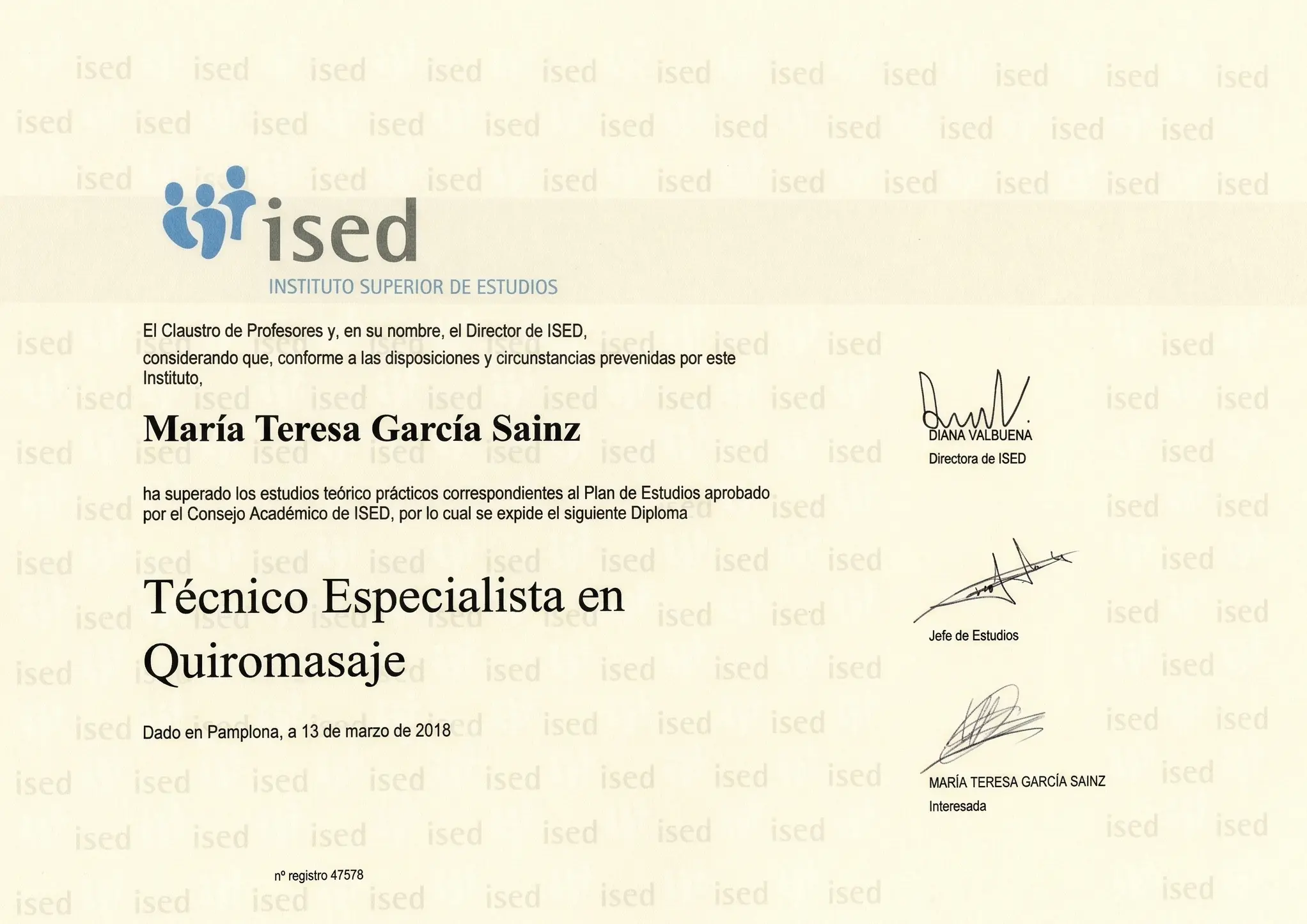 Técnico Especialista Quiromasaje